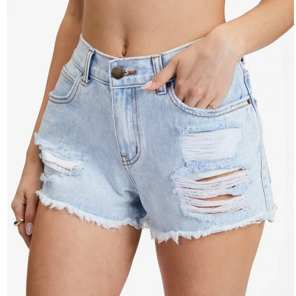 Billabong Shorts Billabong Denim Shorts Blue High Rise Drift